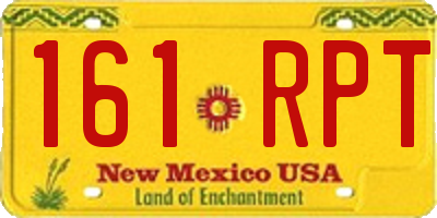 NM license plate 161RPT
