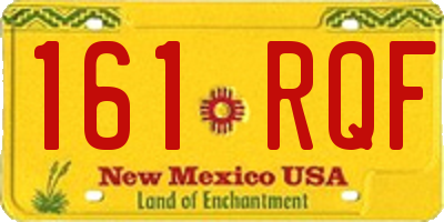 NM license plate 161RQF
