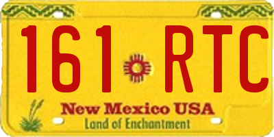 NM license plate 161RTC