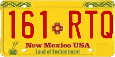 NM license plate 161RTQ