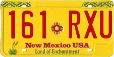 NM license plate 161RXU