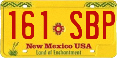 NM license plate 161SBP