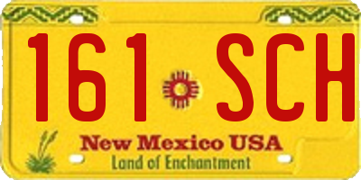 NM license plate 161SCH