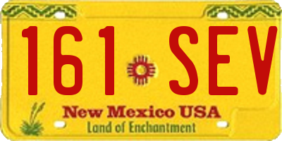 NM license plate 161SEV