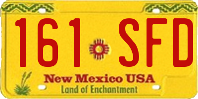 NM license plate 161SFD