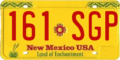 NM license plate 161SGP