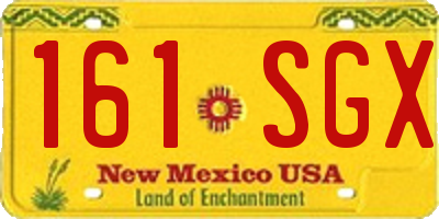 NM license plate 161SGX