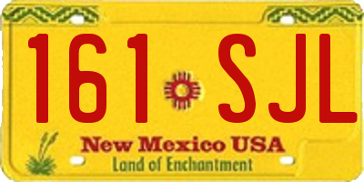 NM license plate 161SJL