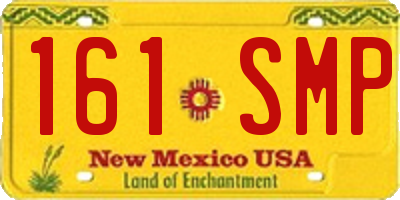 NM license plate 161SMP