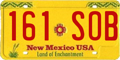NM license plate 161SOB