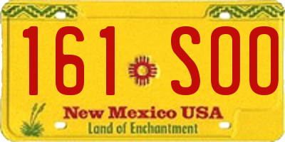 NM license plate 161SOO