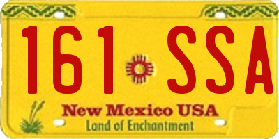NM license plate 161SSA
