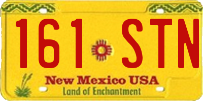 NM license plate 161STN