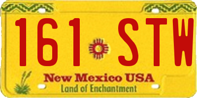 NM license plate 161STW