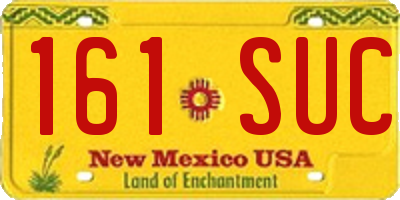 NM license plate 161SUC