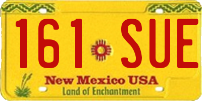 NM license plate 161SUE