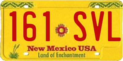 NM license plate 161SVL