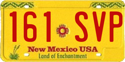 NM license plate 161SVP