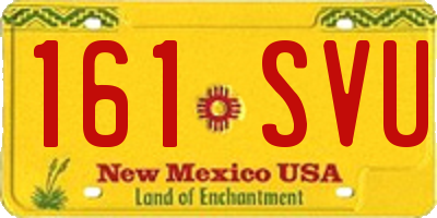 NM license plate 161SVU