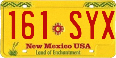NM license plate 161SYX