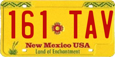 NM license plate 161TAV