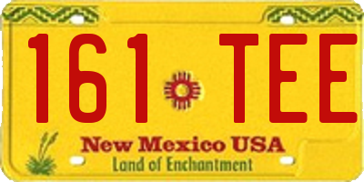 NM license plate 161TEE