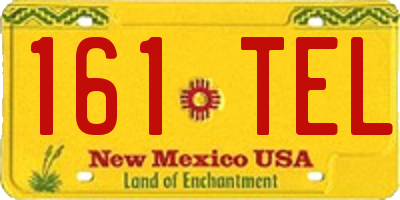 NM license plate 161TEL
