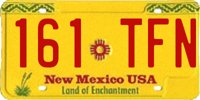 NM license plate 161TFN