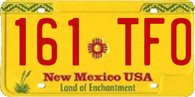 NM license plate 161TFO