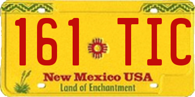 NM license plate 161TIC