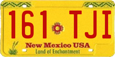 NM license plate 161TJI