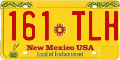 NM license plate 161TLH
