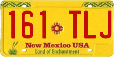 NM license plate 161TLJ