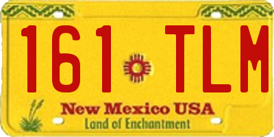 NM license plate 161TLM