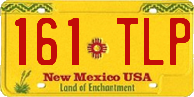 NM license plate 161TLP
