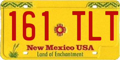 NM license plate 161TLT