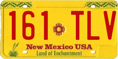 NM license plate 161TLV