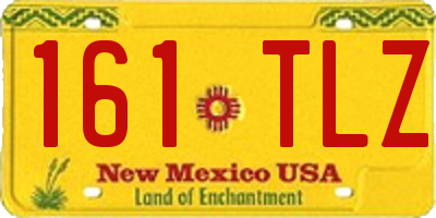 NM license plate 161TLZ