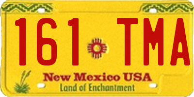 NM license plate 161TMA