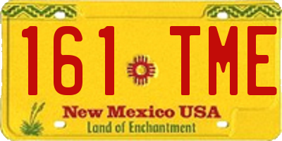 NM license plate 161TME