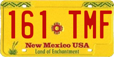 NM license plate 161TMF