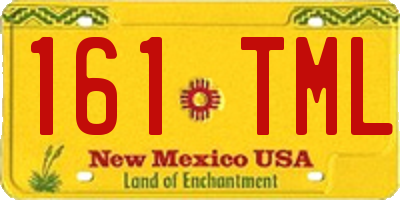 NM license plate 161TML
