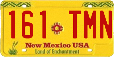 NM license plate 161TMN