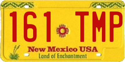NM license plate 161TMP