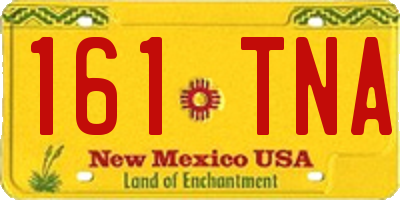 NM license plate 161TNA