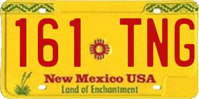NM license plate 161TNG
