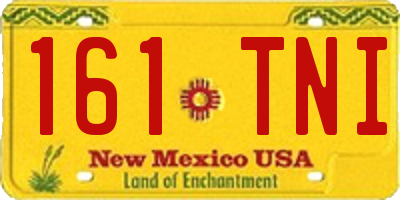 NM license plate 161TNI
