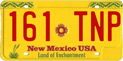 NM license plate 161TNP