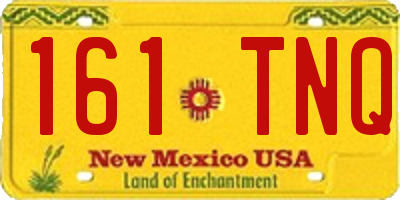NM license plate 161TNQ