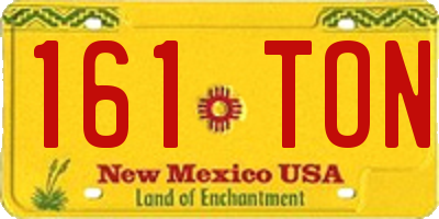 NM license plate 161TON